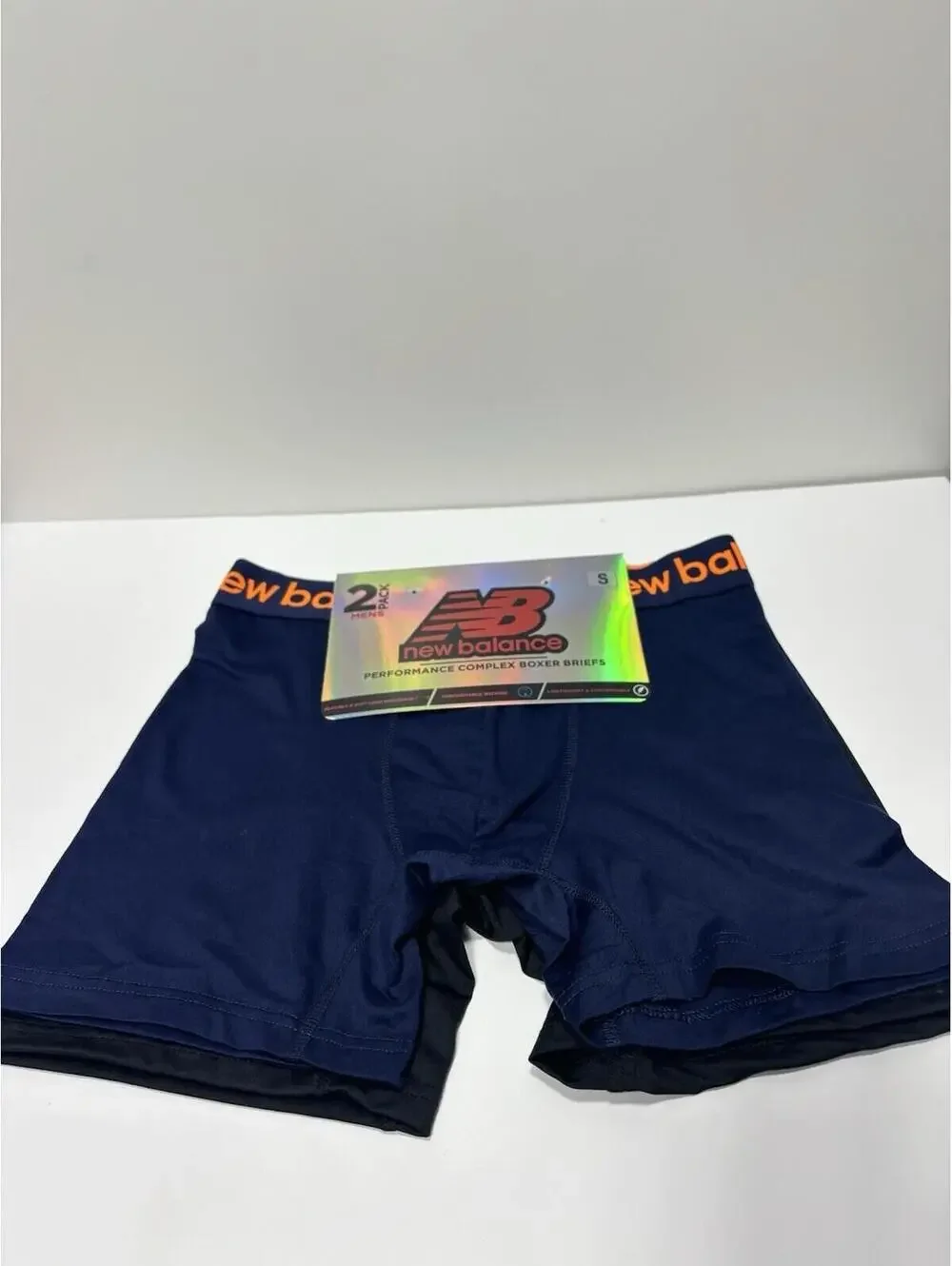 Mens New Balance Boxers Briefs 2 Pack Performance Complex Waistband, Small New